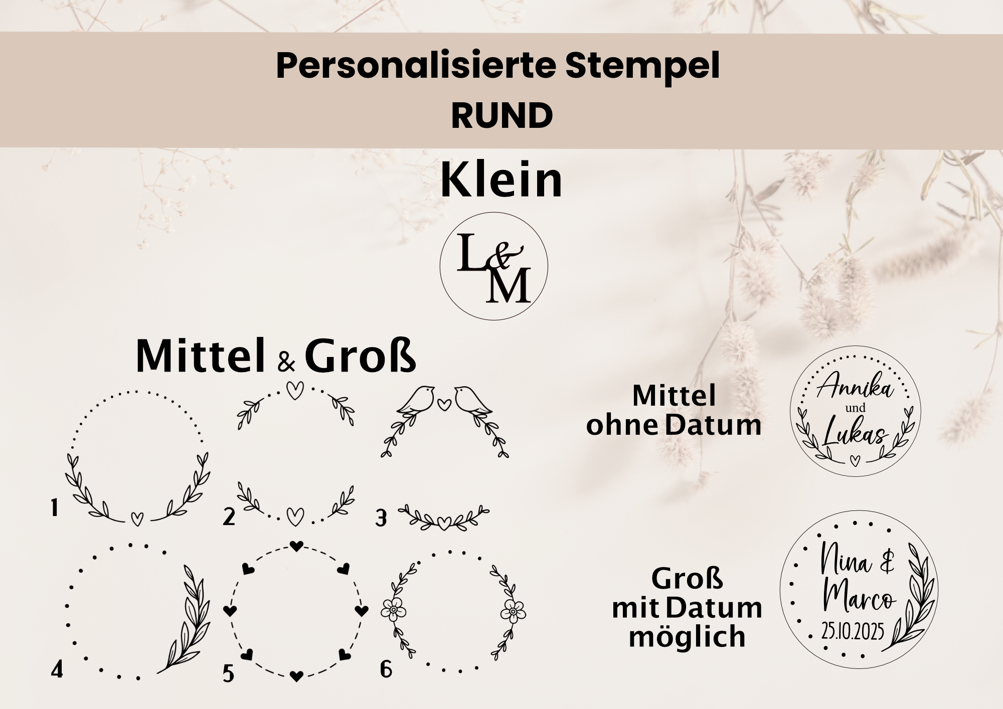 Personalisierte Stempel | Hochzeit