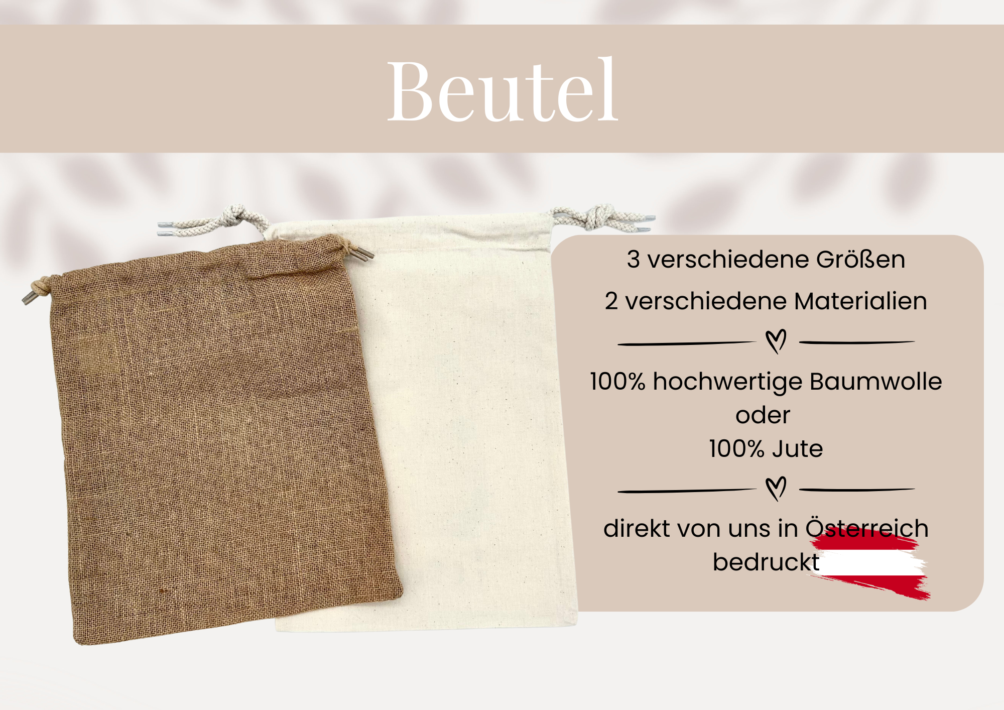 Personalisiertes Nikolaus Säckchen aus Baumwolle/Jute – Geschenkbeutel für Kinder – Nachhaltige Verpackung – Nikolausbeutel mit Name