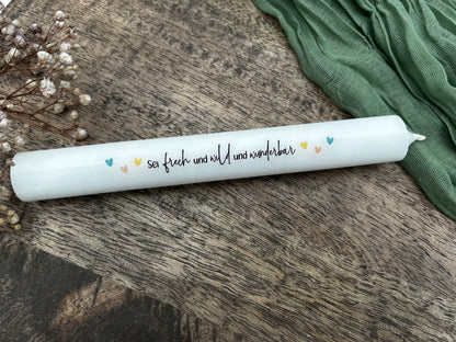 Kerze zur Geburt – Geschenk Baby – Willkommen kleines Wunder