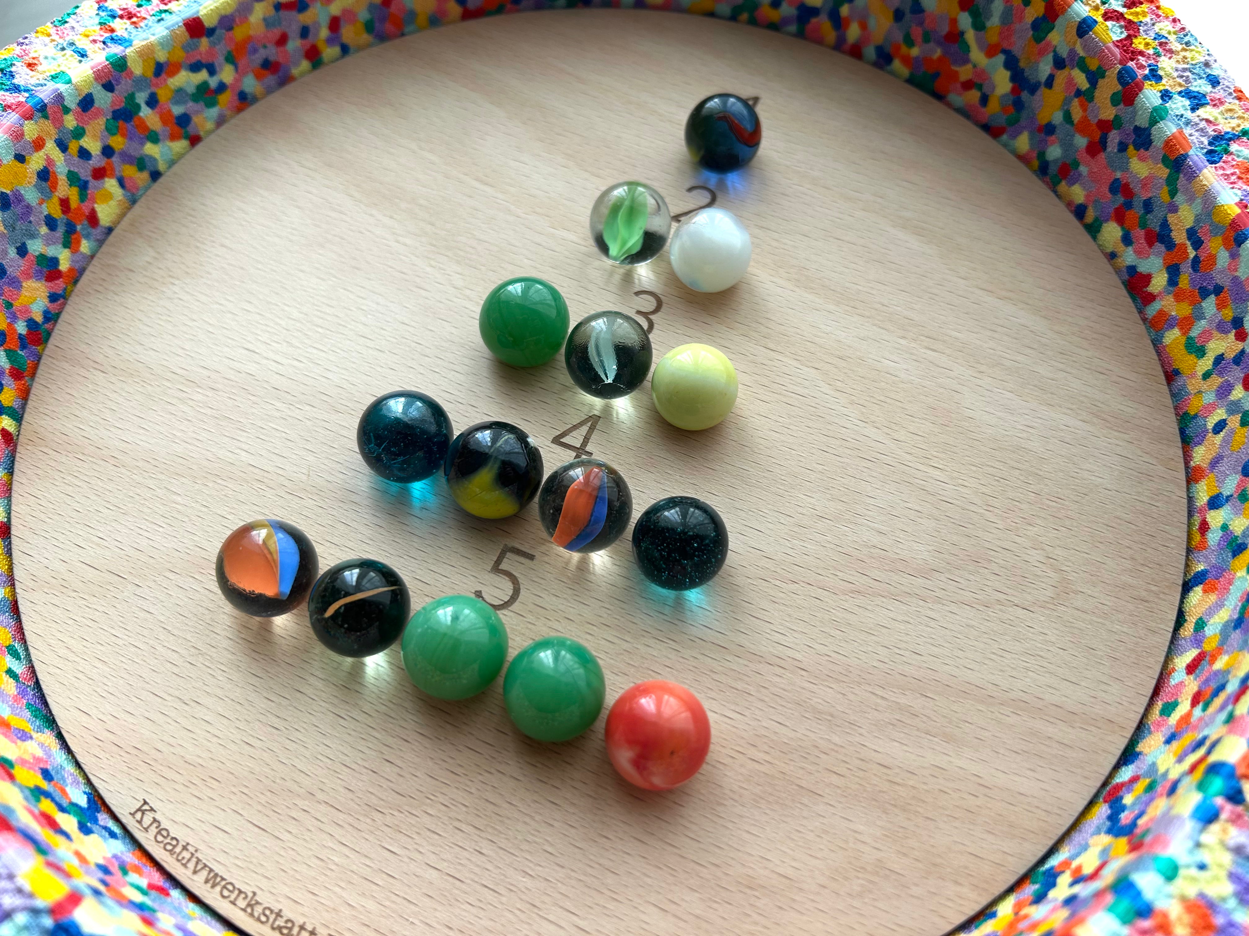 Zahlen | Aktivitätsplatte kompatibel mit Stapelstein® – Montessori inspiriertes Spielzeug aus Holz – Motorikspiel & Rollenspiel Zubehör – Kinder Lernspielzeug