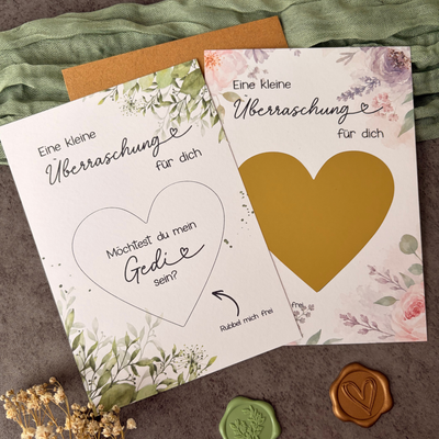 Rubbelkarte Überraschung „Willst du mein Gedi sein“ - Patenonkel fragen