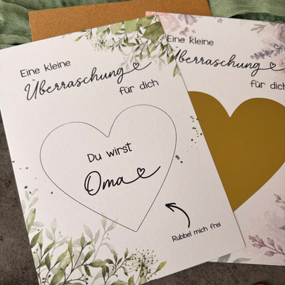 Rubbelkarte Überraschung „Du wirst Oma“ - Schwangerschaft verkünden