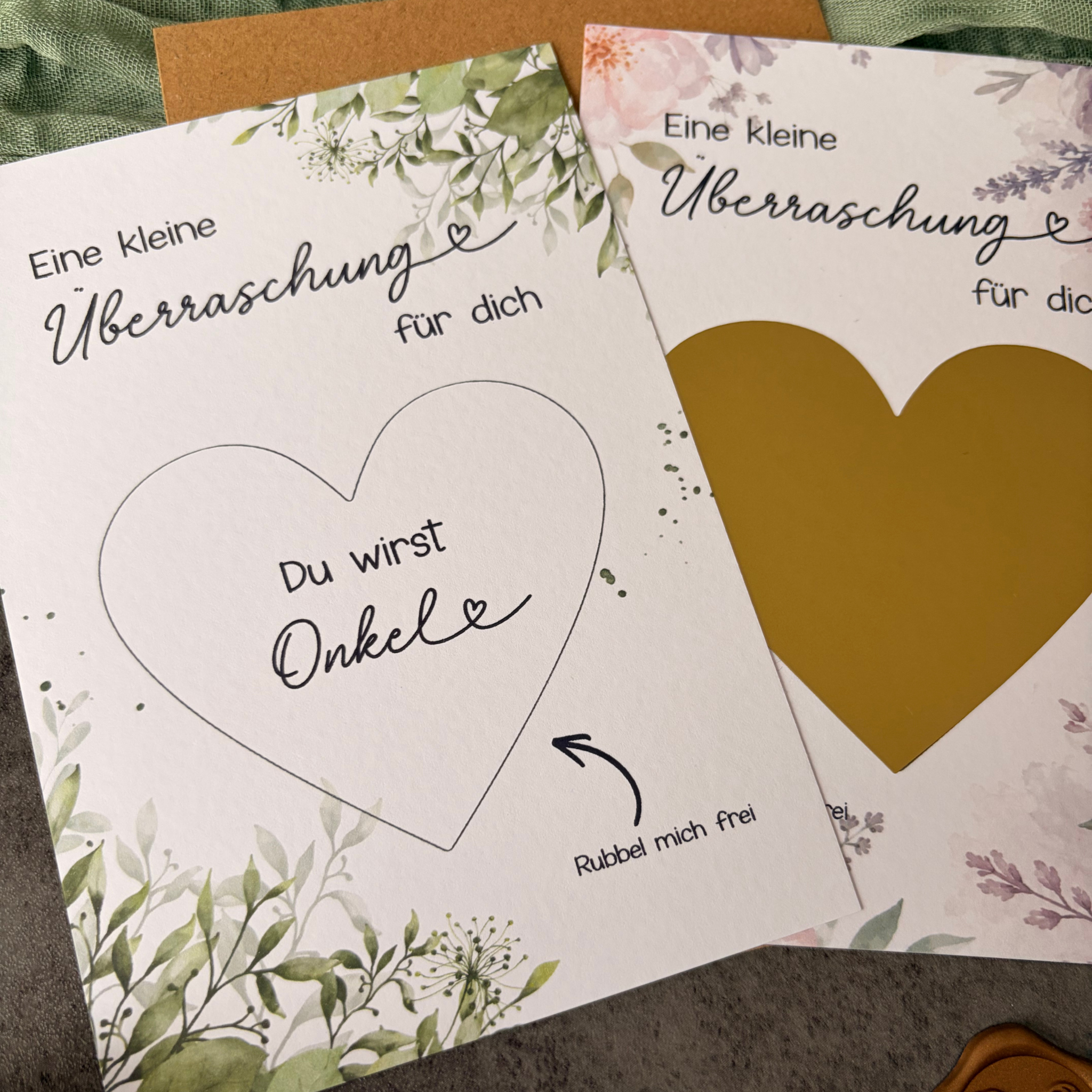 Rubbelkarte Überraschung „Du wirst Onkel“ - Schwangerschaft verkünden