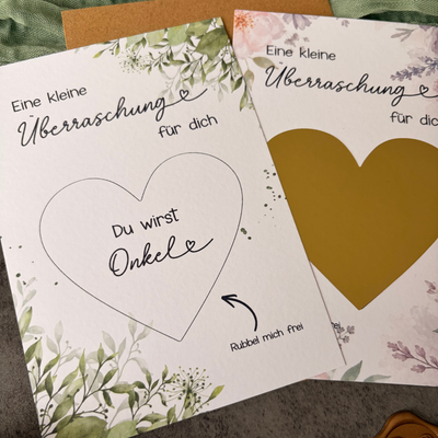 Rubbelkarte Überraschung „Du wirst Onkel“ - Schwangerschaft verkünden
