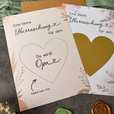 Rubbelkarte Überraschung „Du wirst Opa“ - Schwangerschaft verkünden