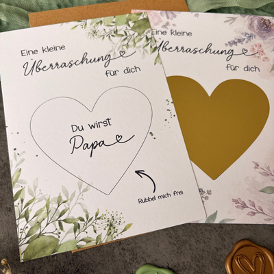 Rubbelkarte Überraschung „Du wirst Papa“ - Schwangerschaft verkünden