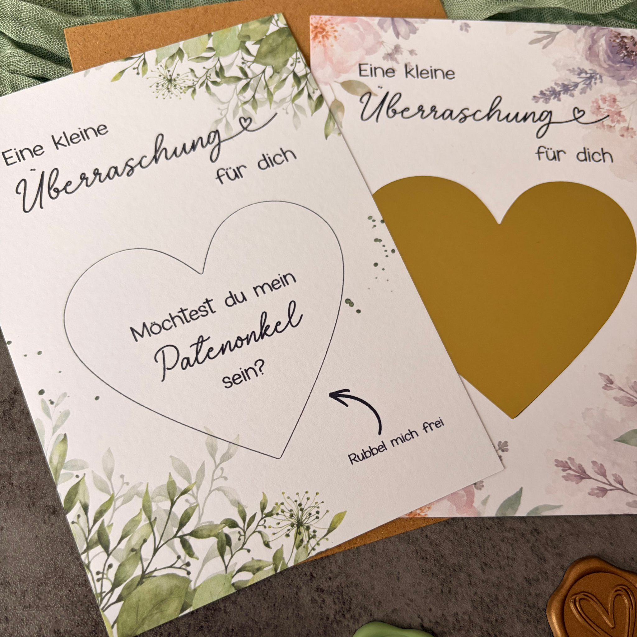 Rubbelkarte Überraschung „Willst du mein Patenonkel sein“ - Patenonkel fragen