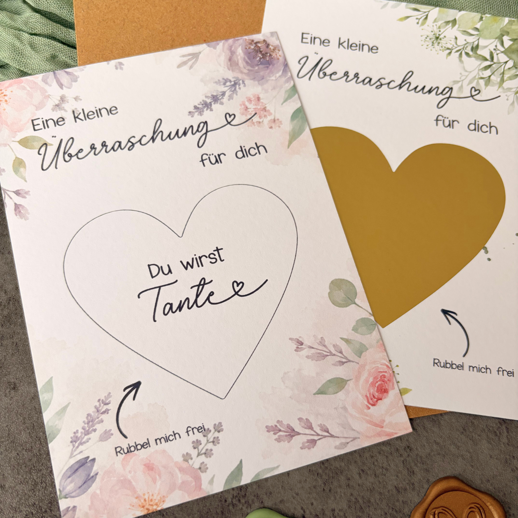 Rubbelkarte Überraschung „Du wirst Tante“ - Schwangerschaft verkünden