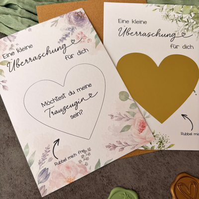 Rubbelkarte Überraschung „Willst du meine Trauzeugin sein“ - Trauzeugin fragen