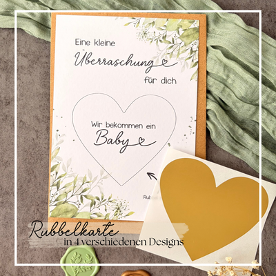 Rubbelkarte Überraschung „Wir bekommen ein Baby“ - Schwangerschaft verkünden