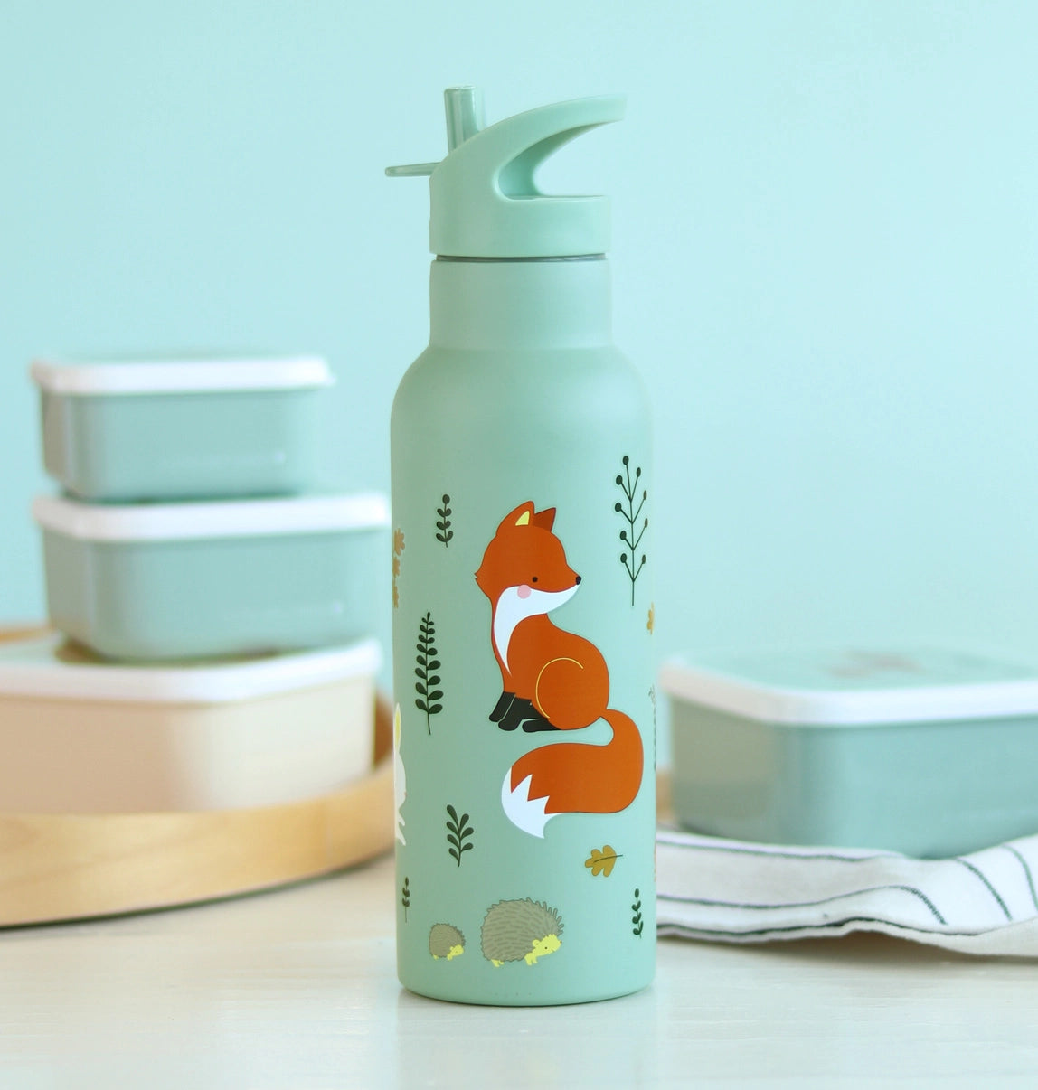 Personalisierte Edelstahl-Trinkflasche mit Name