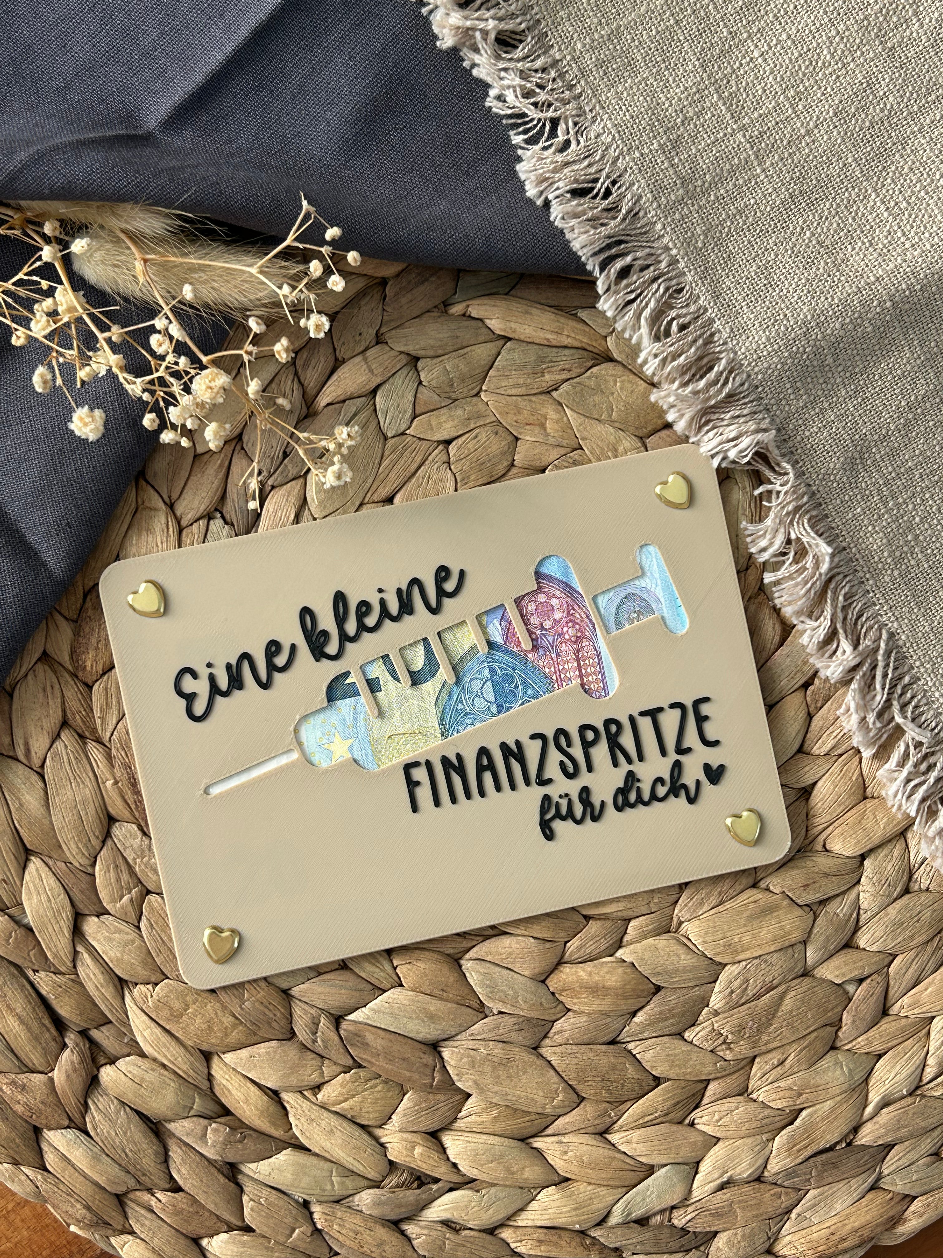 Geldgeschenk Karte - Kreative Verpackung für Geldgeschenke - Finanzspritze, Dankeschön & Geschenkidee Danke Finanzspritze