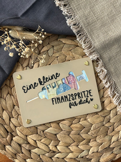 Geldgeschenk Karte - Kreative Verpackung für Geldgeschenke - Finanzspritze, Dankeschön & Geschenkidee Danke Finanzspritze