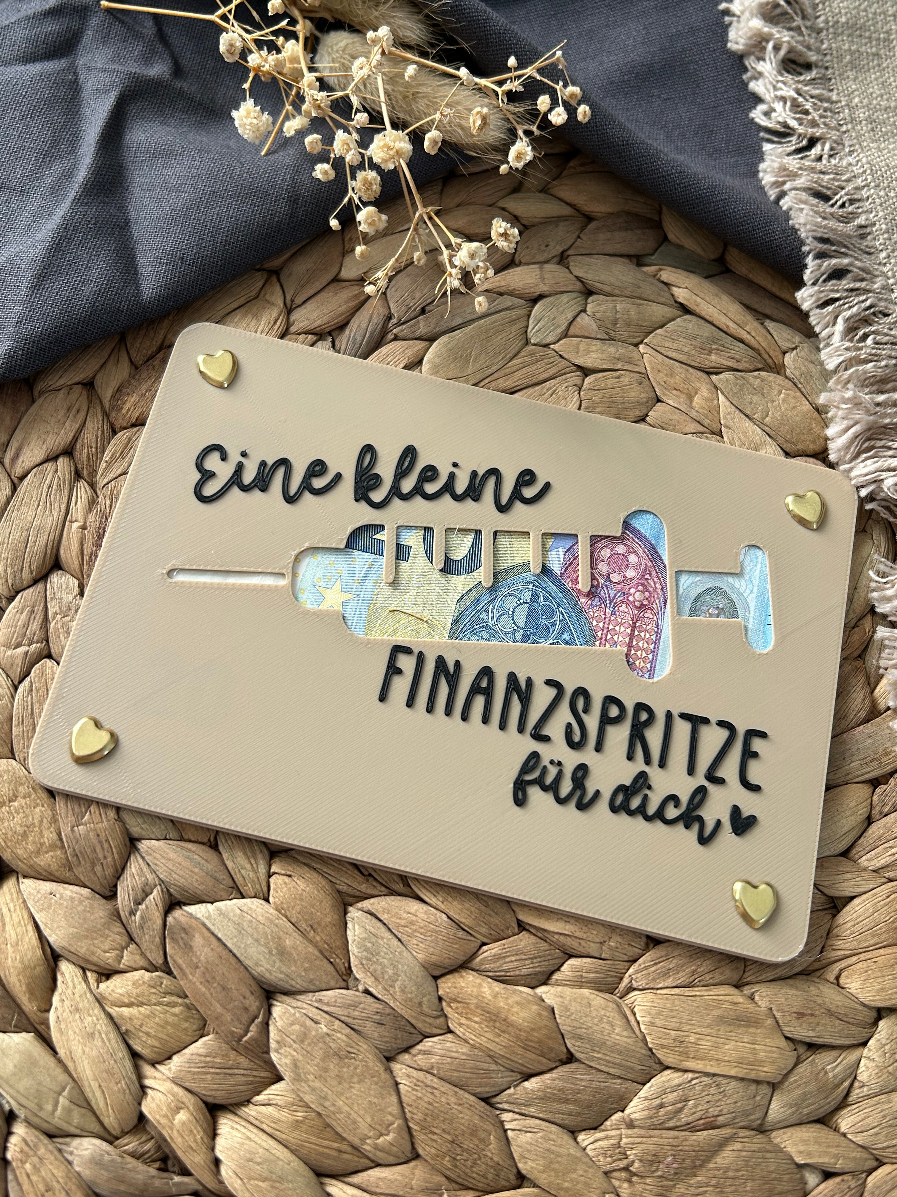 Geldgeschenk Karte - Kreative Verpackung für Geldgeschenke - Finanzspritze, Dankeschön & Geschenkidee Danke Finanzspritze