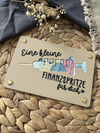 Geldgeschenk Karte - Kreative Verpackung für Geldgeschenke - Finanzspritze, Dankeschön & Geschenkidee Danke Finanzspritze