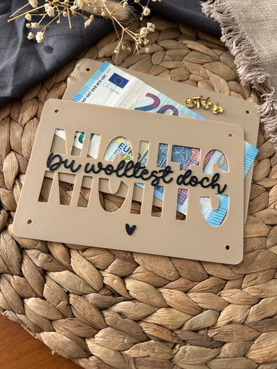 Geldgeschenk Karte - Kreative Verpackung für Geldgeschenke - Finanzspritze, Dankeschön & Geschenkidee Danke Du wolltest doch nichts 2
