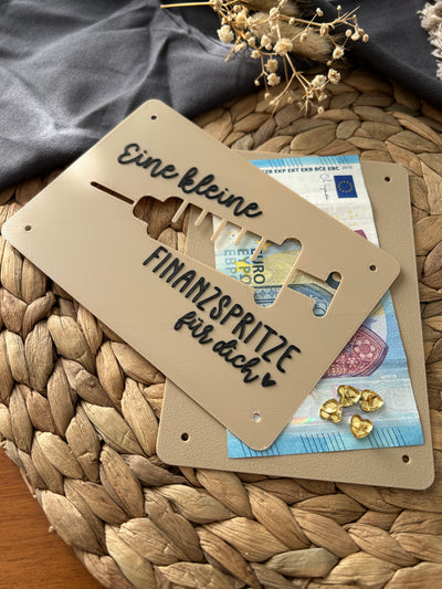 Geldgeschenk Karte - Kreative Verpackung für Geldgeschenke - Finanzspritze, Dankeschön & Geschenkidee Danke Finanzspritze