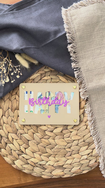 Geldgeschenk Geburtstag - Geldgeschenkkarte zum Geburtstag - Kreative Geschenkidee für Frauen, Männer & Kinder