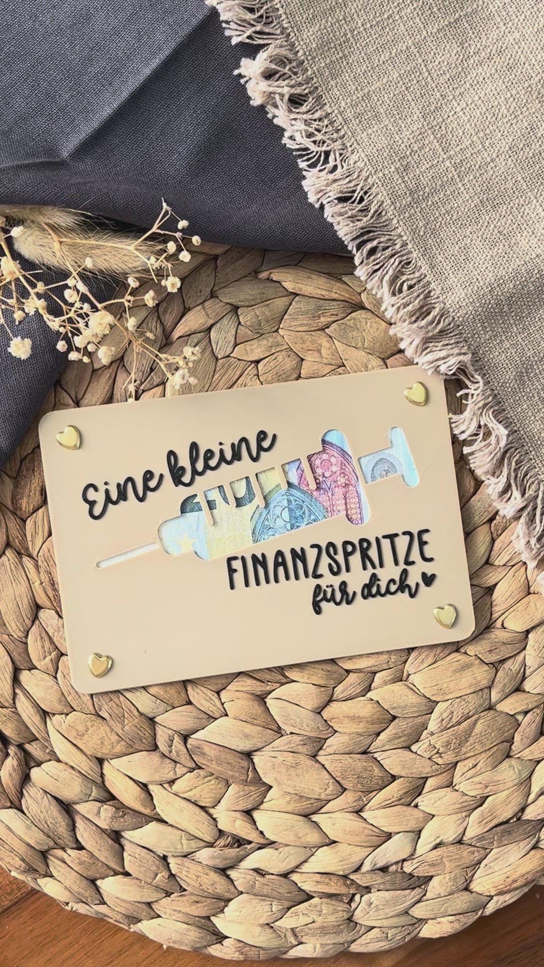 Geldgeschenk Karte - Kreative Verpackung für Geldgeschenke - Finanzspritze, Dankeschön & Geschenkidee Danke Finanzspritze