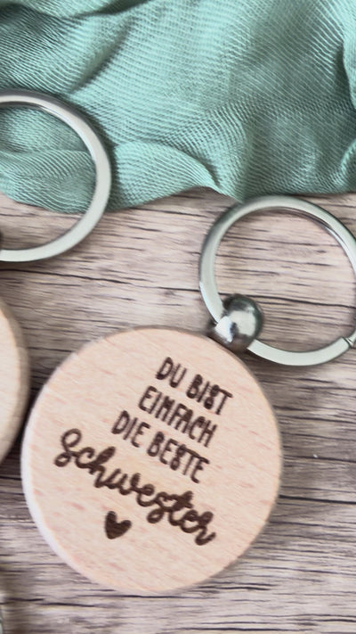 Du bist die Beste Schlüsselanhänger aus Holz