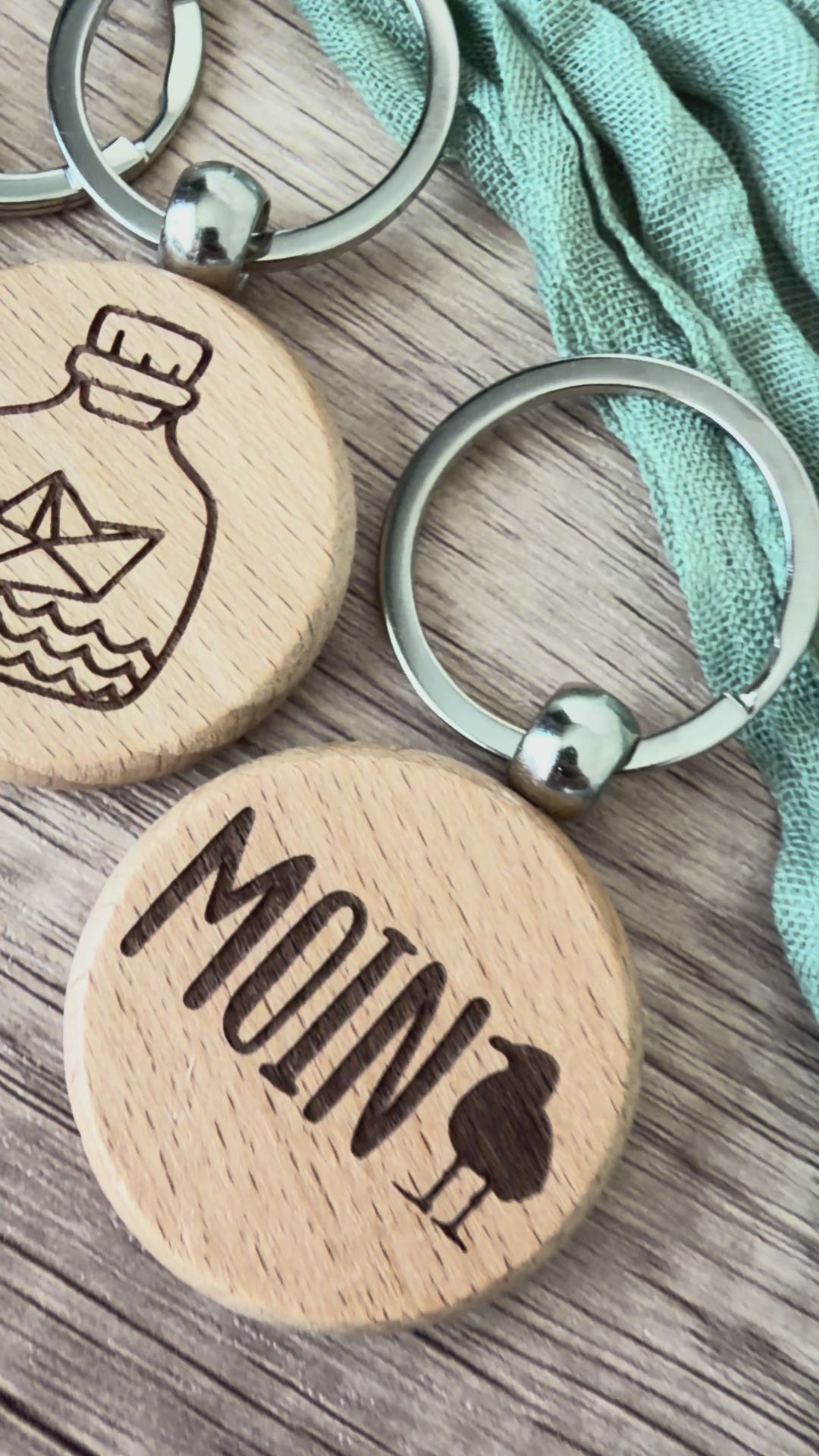 Küste Schlüsselanhänger aus Holz